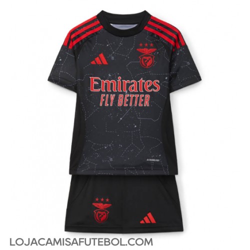 Camisa de Futebol Benfica Equipamento Secundário Infantil 2024-25 Manga Curta (+ Calças curtas)